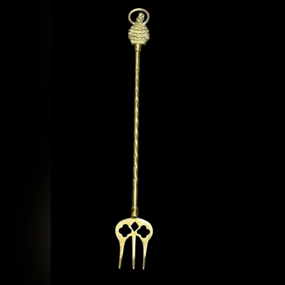Antique Brass Victorian Toasting Folk